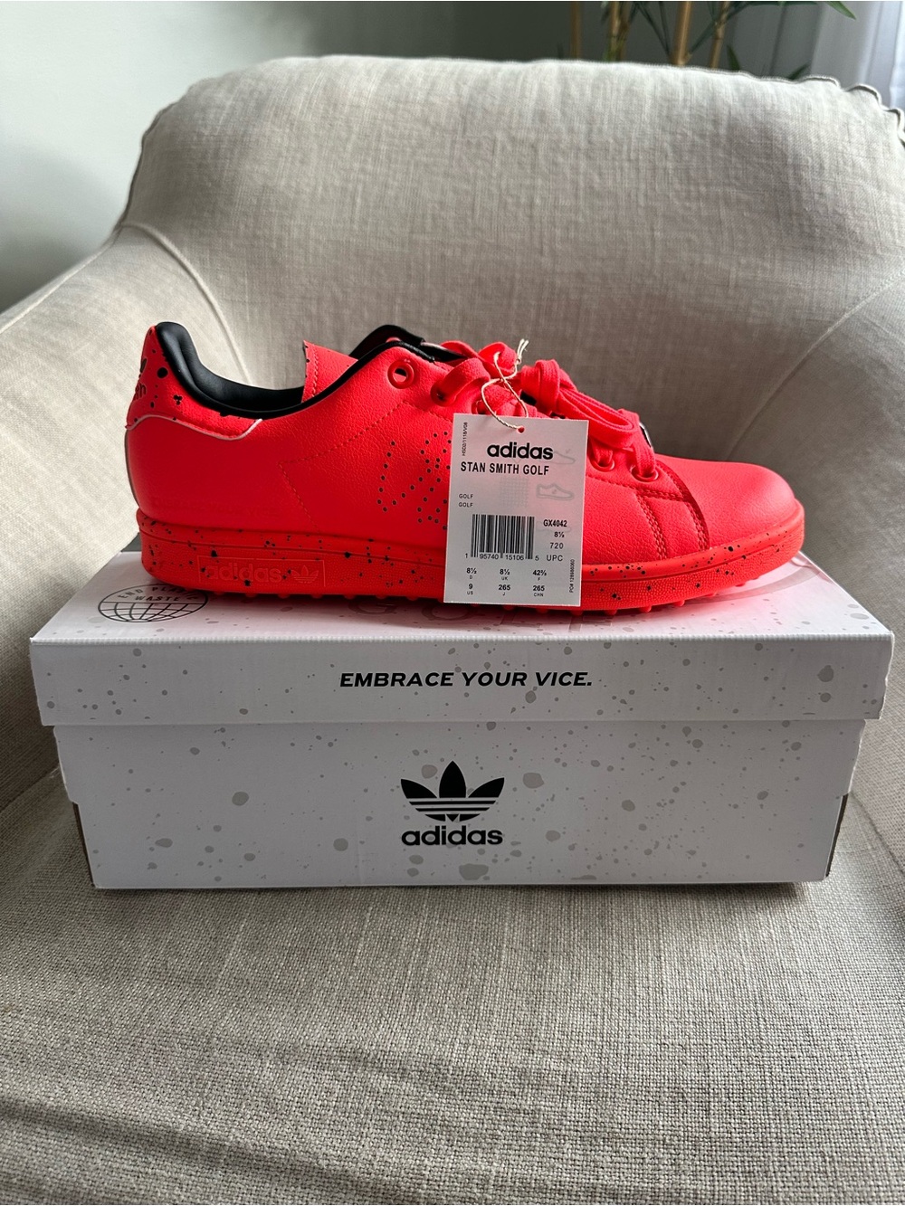 NWT Special Edition Stan Smith Golf Shoes in Vice Solar Red